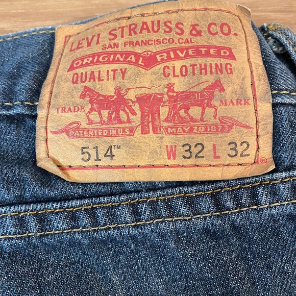 Levi's 514 Mens Slim Straight Jeans Dark Wash 32x32 - Picture 5 of 10